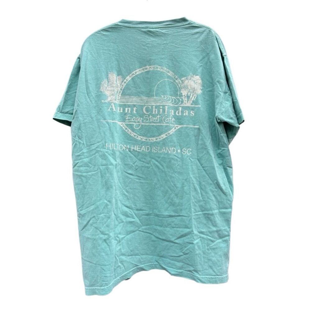 Comfort Colors Unisex Aunt Chiladas Hilton Head Island, SC Graphic T Shirt Teal